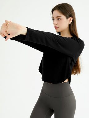 XA5445G イージーラウンドヘムクロップド丈長袖