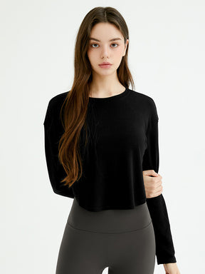 XA5445G イージーラウンドヘムクロップド丈長袖