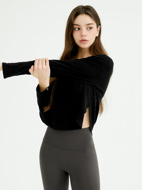 XA5445G イージーラウンドヘムクロップド丈長袖