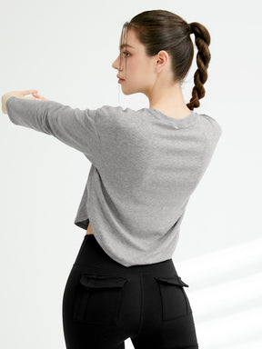 XA5445G イージーラウンドヘムクロップド丈長袖