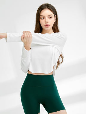 XA5445G イージーラウンドヘムクロップド丈長袖