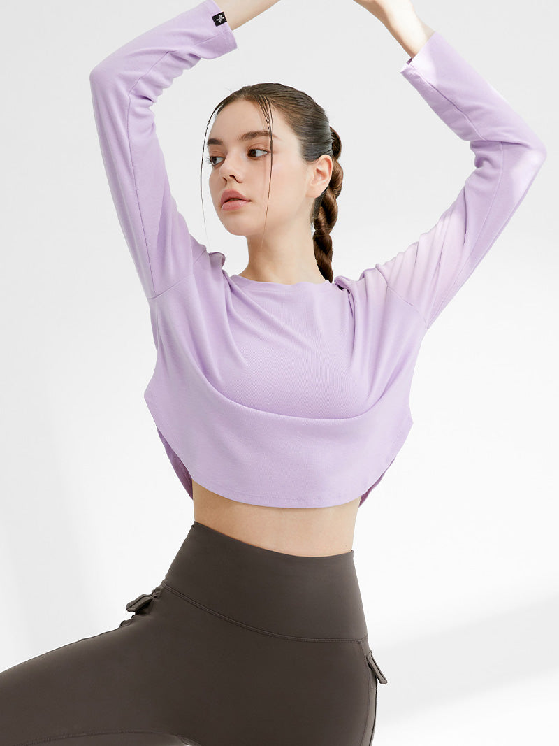 XA5445G イージーラウンドヘムクロップド丈長袖