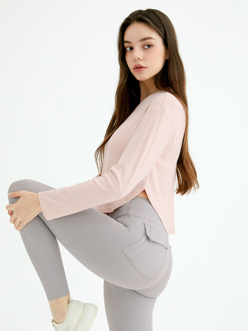 XA5445G イージーラウンドヘムクロップド丈長袖