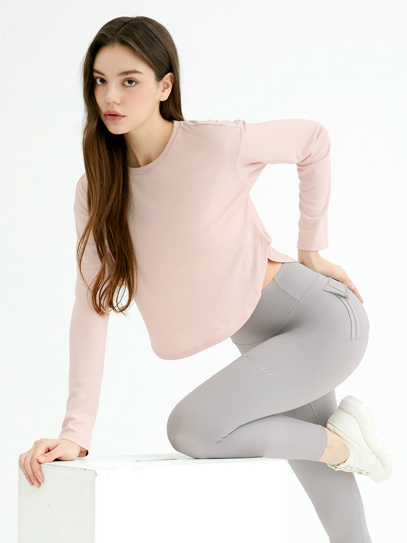 XA5445G イージーラウンドヘムクロップド丈長袖