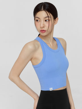 ソフトリブ シームレス レーサーバック ブラトップ