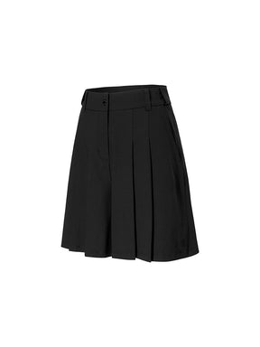 プリーツ バミューダパンツ