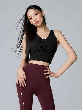 BLACK LABEL シグネチャー パワーライズ シャーリング入り クロップド丈 ブラトップ