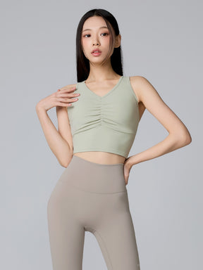 BLACK LABEL シグネチャー パワーライズ シャーリング入り クロップド丈 ブラトップ