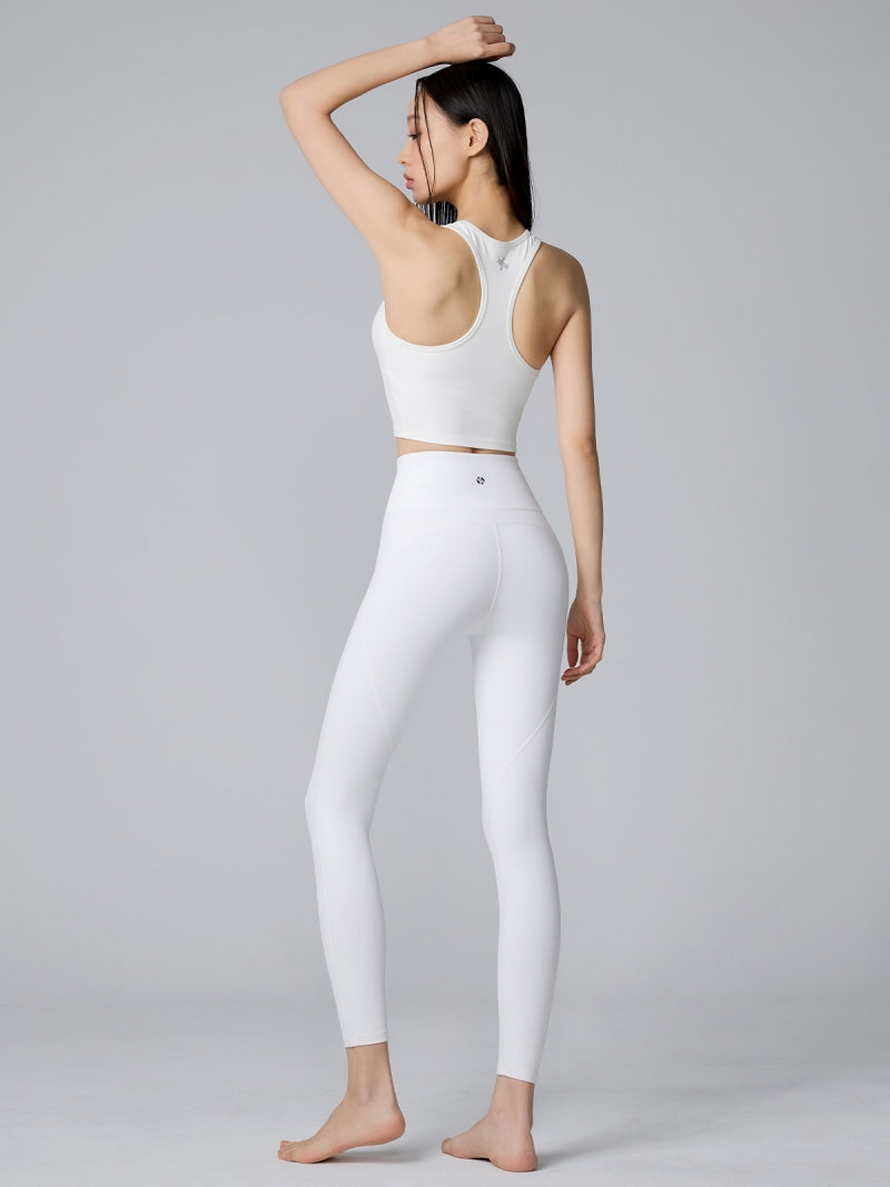 BLACK LABEL シグネチャー パワーライズ シャーリング入り クロップド丈 ブラトップ