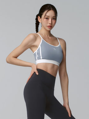 配色ダブルライン ブラトップ