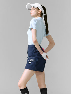 フラップ付きポケット 台形キュロット