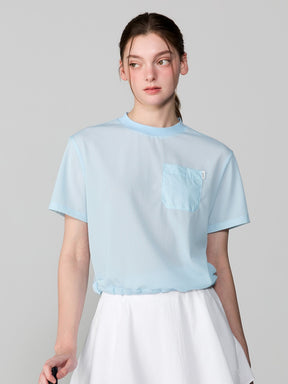 【NEW COLOR】メッシュ ドローコード付き 半袖