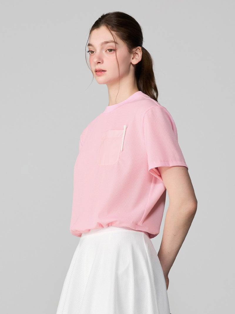 【NEW COLOR】メッシュ ドローコード付き 半袖