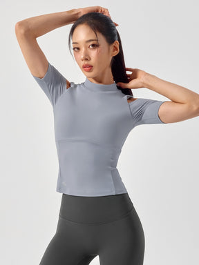 コットンライク カッティング 半袖 ブラトップ