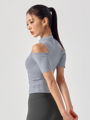 コットンライク カッティング 半袖 ブラトップ