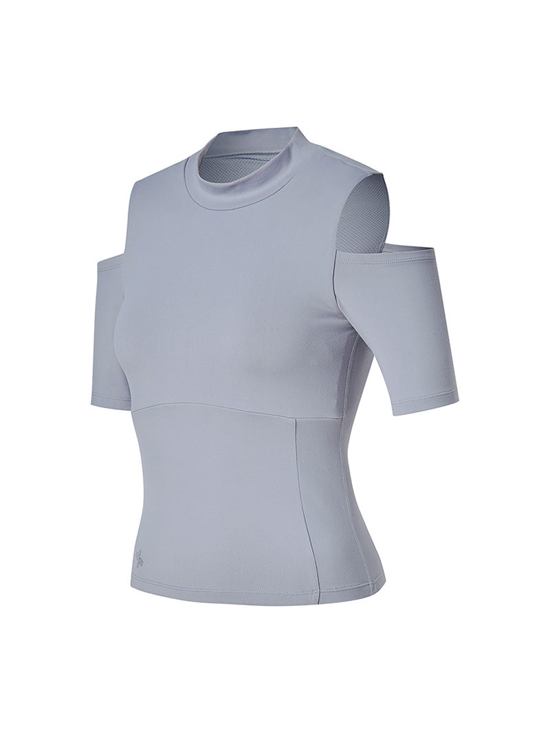 コットンライク カッティング 半袖 ブラトップ