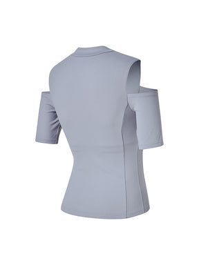 コットンライク カッティング 半袖 ブラトップ