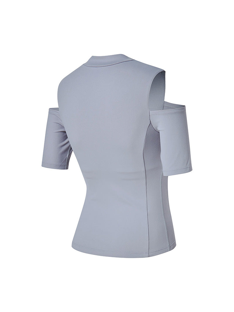 コットンライク カッティング 半袖 ブラトップ