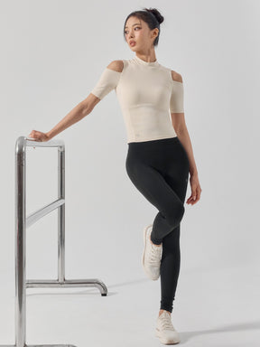 コットンライク カッティング 半袖 ブラトップ