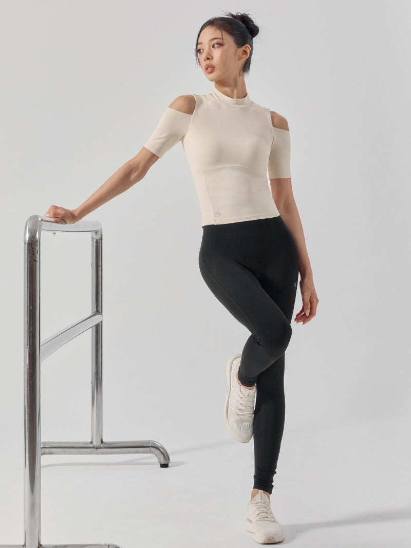 コットンライク カッティング 半袖 ブラトップ