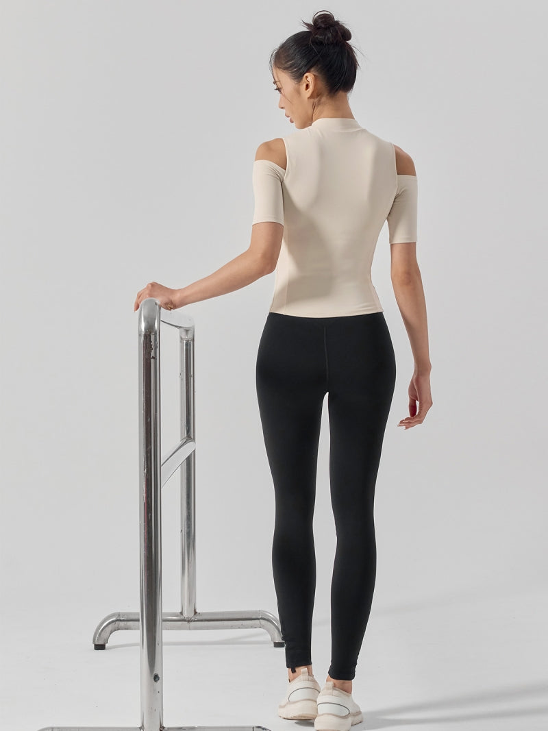 コットンライク カッティング 半袖 ブラトップ