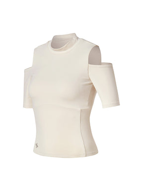 コットンライク カッティング 半袖 ブラトップ