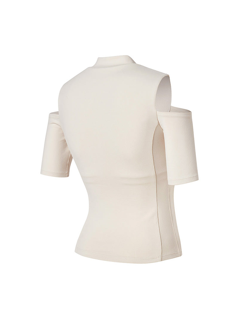 コットンライク カッティング 半袖 ブラトップ