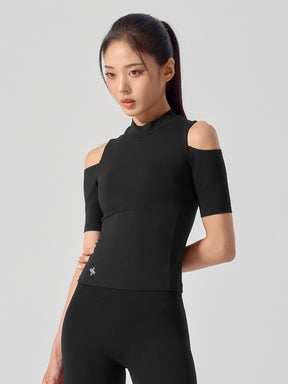 コットンライク カッティング 半袖 ブラトップ