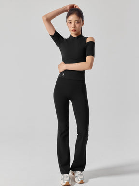 コットンライク カッティング 半袖 ブラトップ