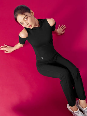 コットンライク カッティング 半袖 ブラトップ