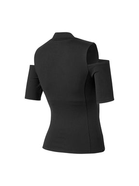 コットンライク カッティング 半袖 ブラトップ