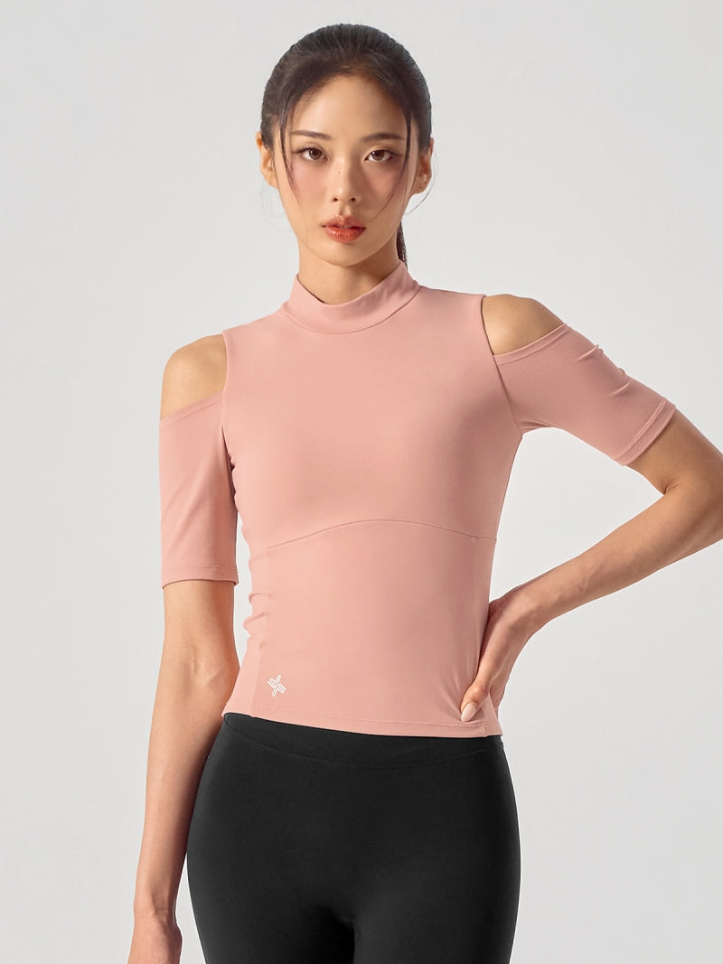 コットンライク カッティング 半袖 ブラトップ