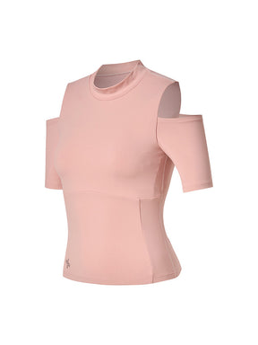 コットンライク カッティング 半袖 ブラトップ