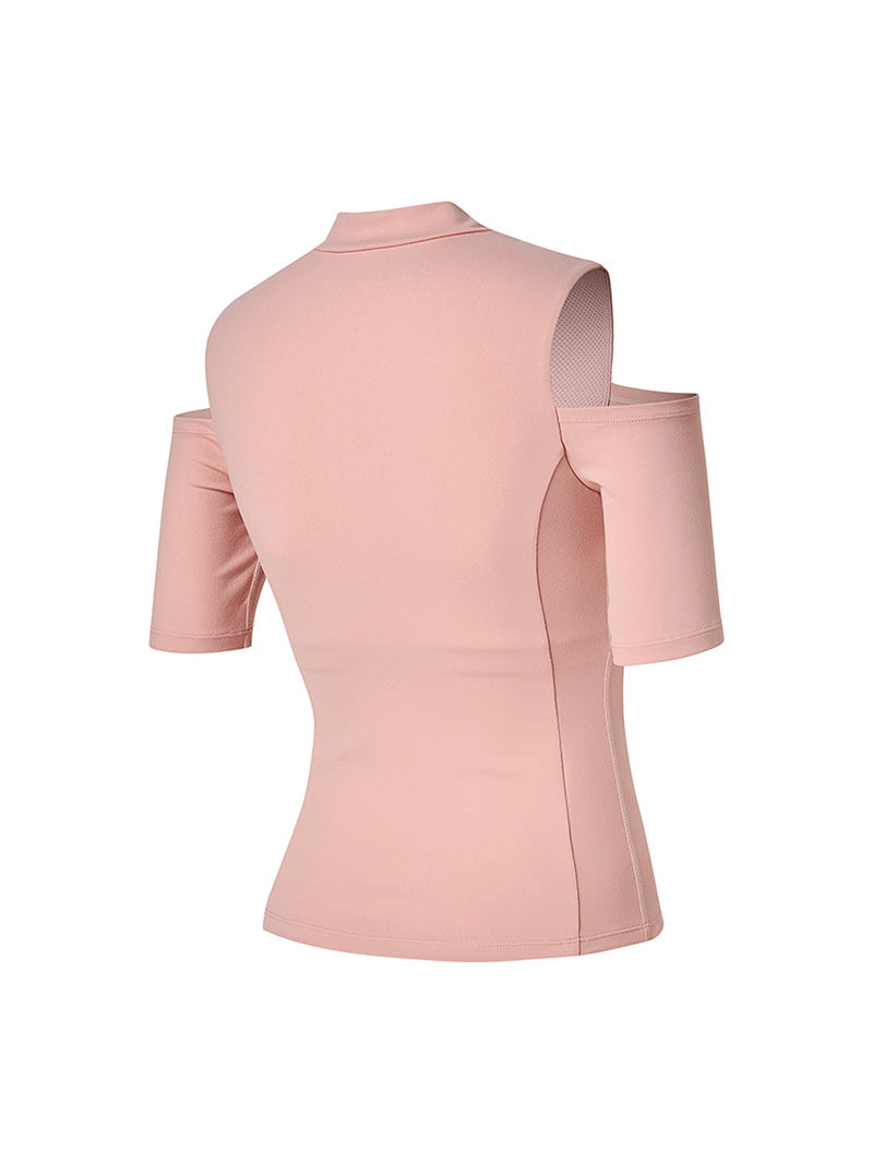 コットンライク カッティング 半袖 ブラトップ