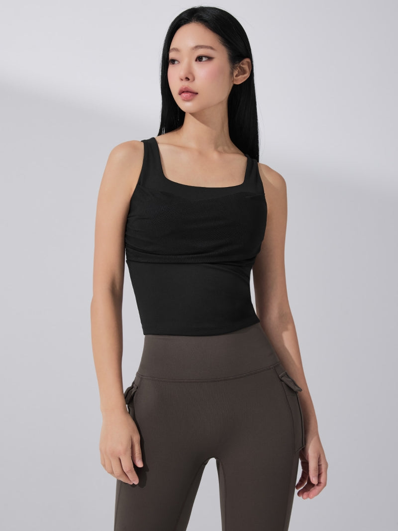 BLACK LABEL シグネチャー パワーライズ  シャーリング入り ブラトップ