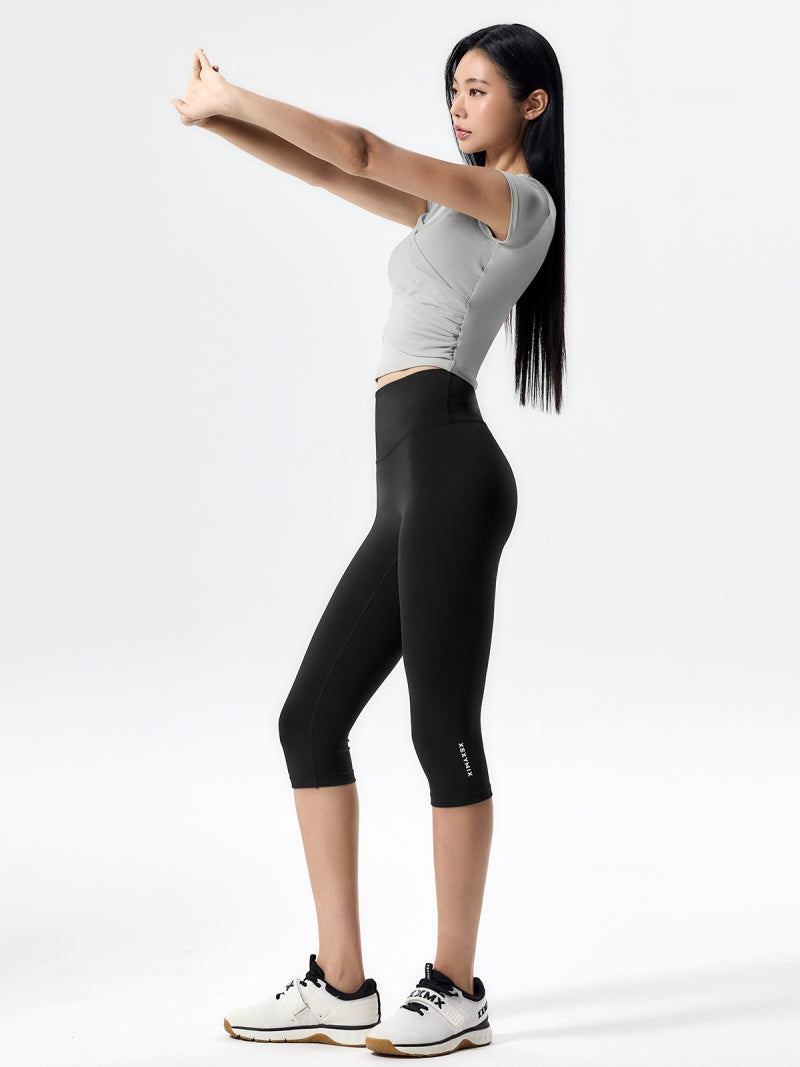 コットンライク クロス メッシュ 半袖 ブラトップ