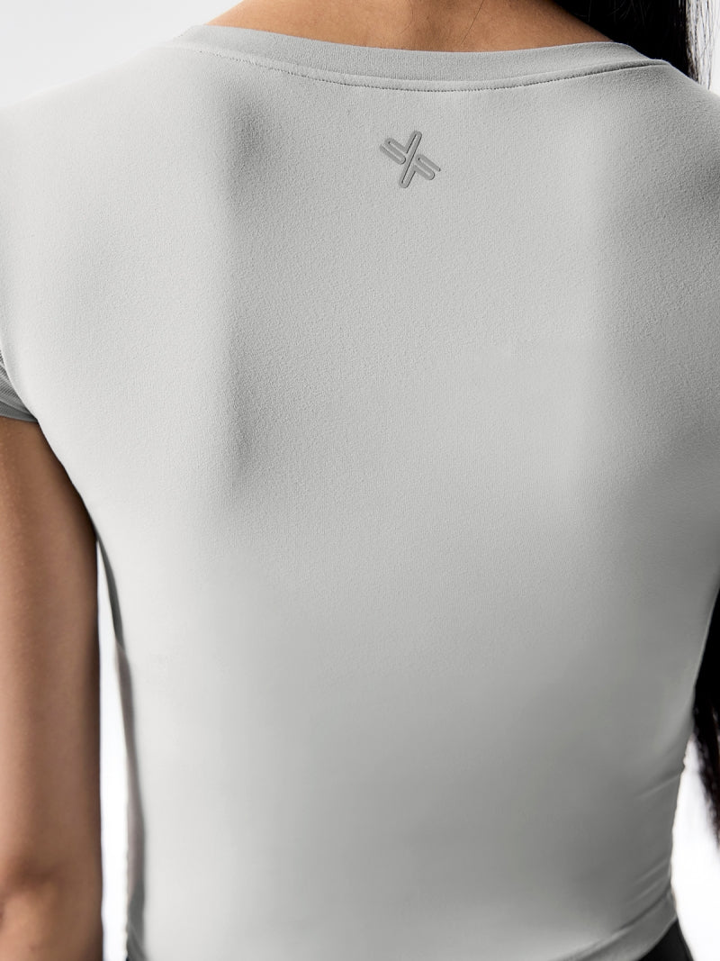 コットンライク クロス メッシュ 半袖 ブラトップ