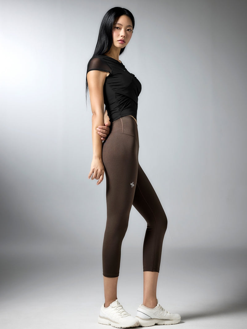 コットンライク クロス メッシュ 半袖 ブラトップ