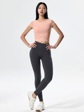 コットンライク クロス メッシュ 半袖 ブラトップ