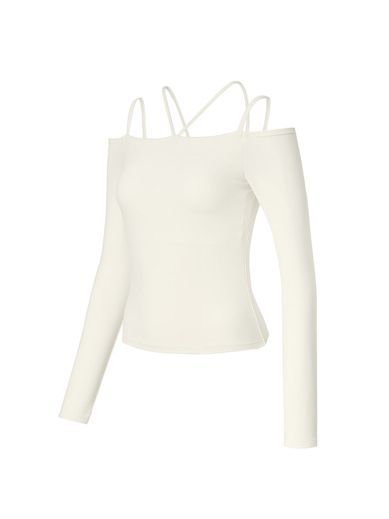 BLACK LABEL シグネチャー パワーライズ オフショルダー 長袖 ブラトップ