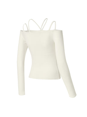 BLACK LABEL シグネチャー パワーライズ オフショルダー 長袖 ブラトップ