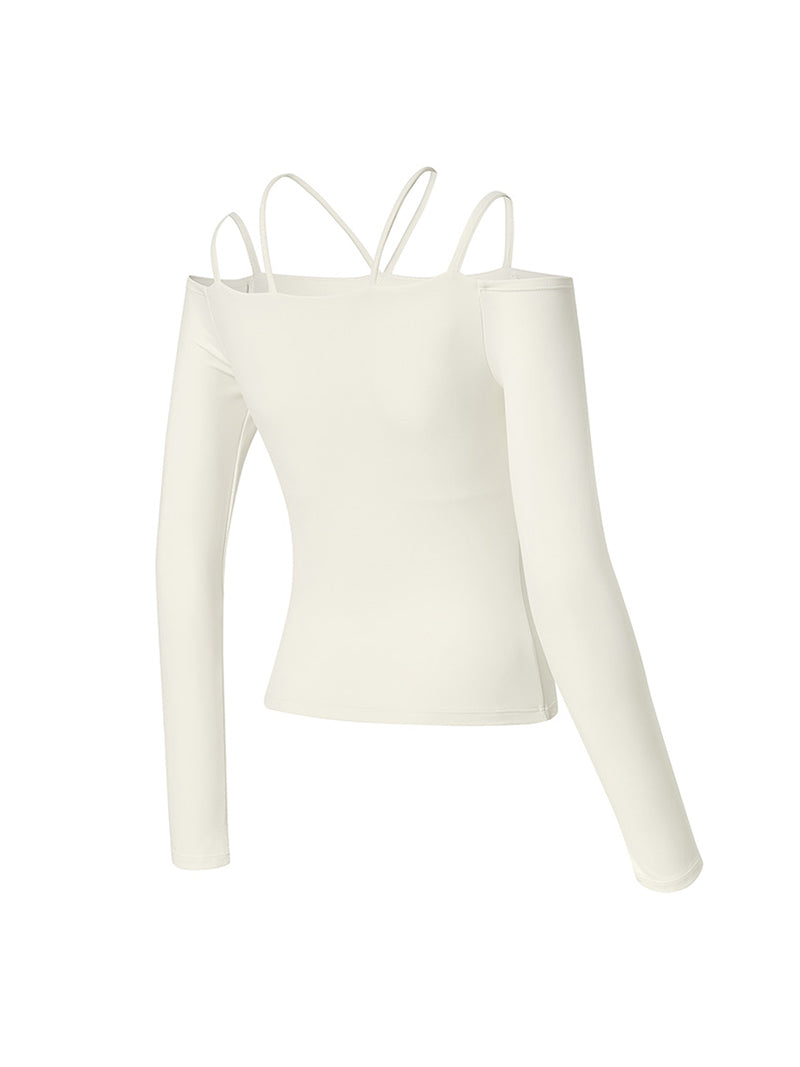 BLACK LABEL シグネチャー パワーライズ オフショルダー 長袖 ブラトップ