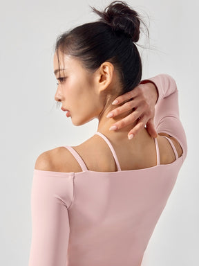 BLACK LABEL シグネチャー パワーライズ オフショルダー 長袖 ブラトップ