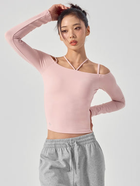 BLACK LABEL シグネチャー パワーライズ オフショルダー 長袖 ブラトップ