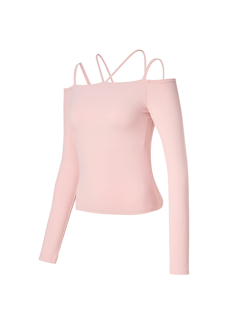 BLACK LABEL シグネチャー パワーライズ オフショルダー 長袖 ブラトップ