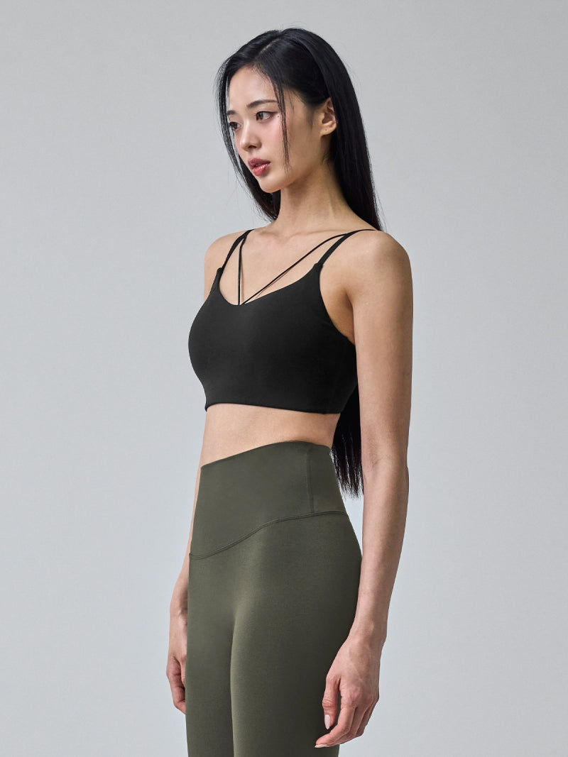 BLACK LABEL シグネチャー パワーライズ V字ストリング ブラトップ (ショート丈)