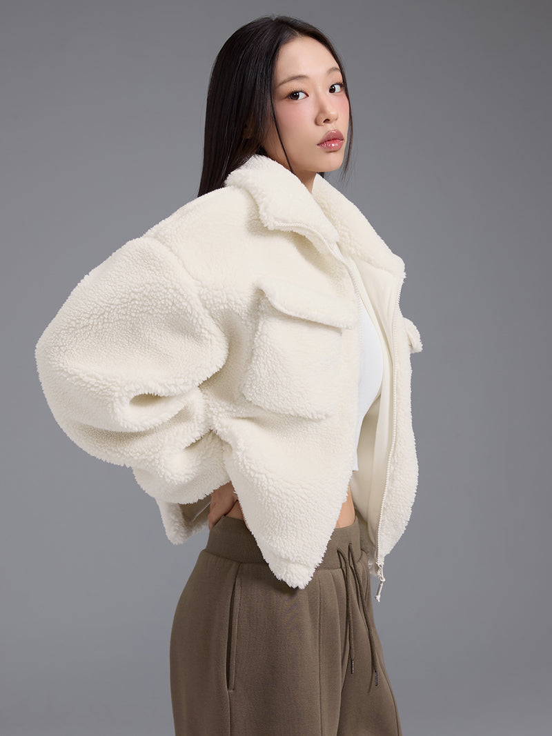 シェルパ ハイネック アウトポケット ジャンパー