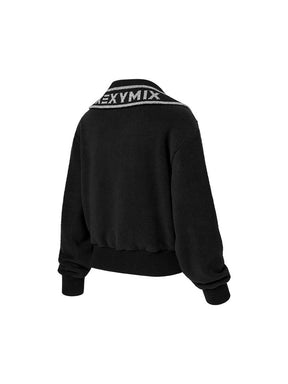 ニットカラーフリースジャンパー