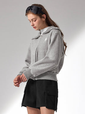 ニットカラーフリースジャンパー