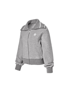 ニットカラーフリースジャンパー